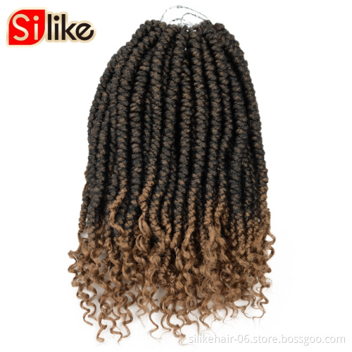 12 inches T30  Senegalese spring twist crochet hair curl end Synthetic hair extensions Jamaican Bounce passion twist hair